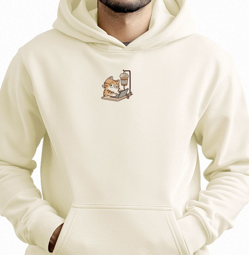 Hoodie Moletom - Coffee Cat