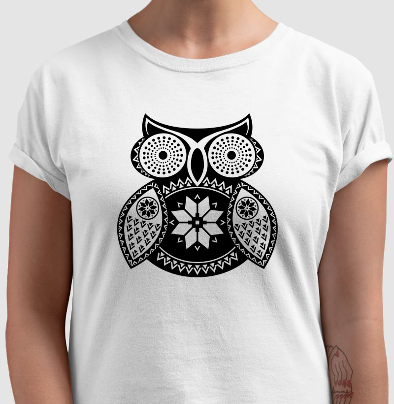 Básica Estampada Coruja