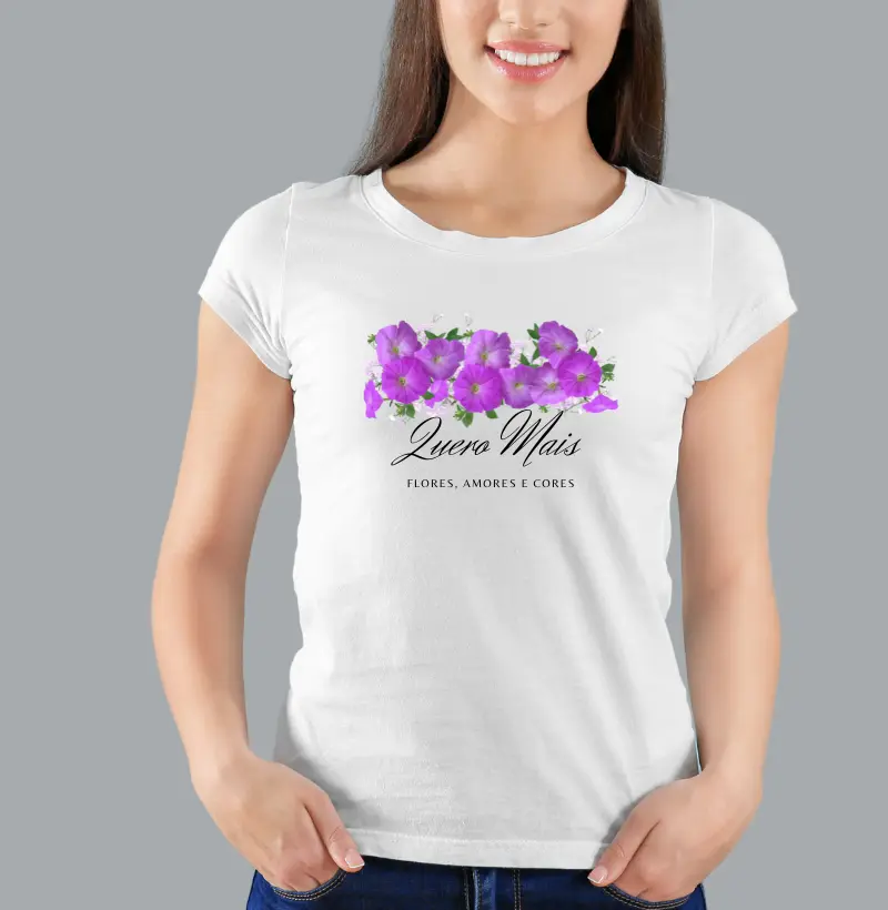Camiseta feminina floral