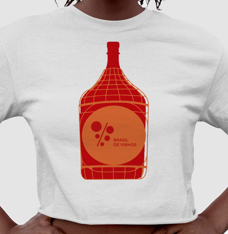 Camiseta Cropped Garrafão de Vinho - BV