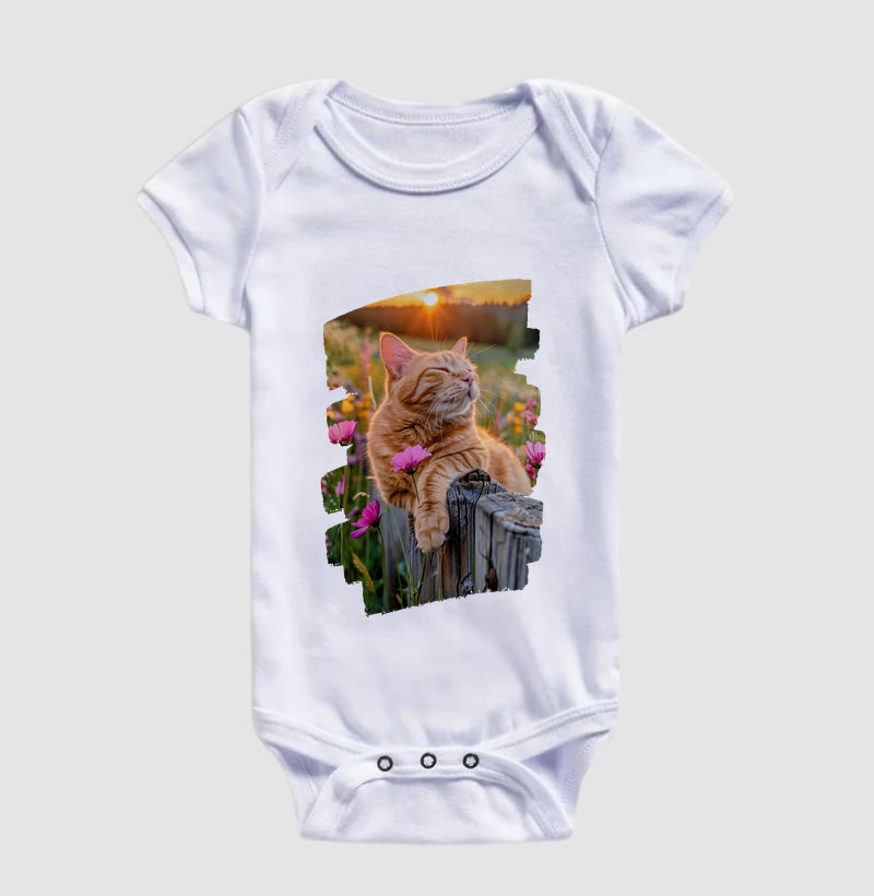 Gato Laranja no Pôr do Sol