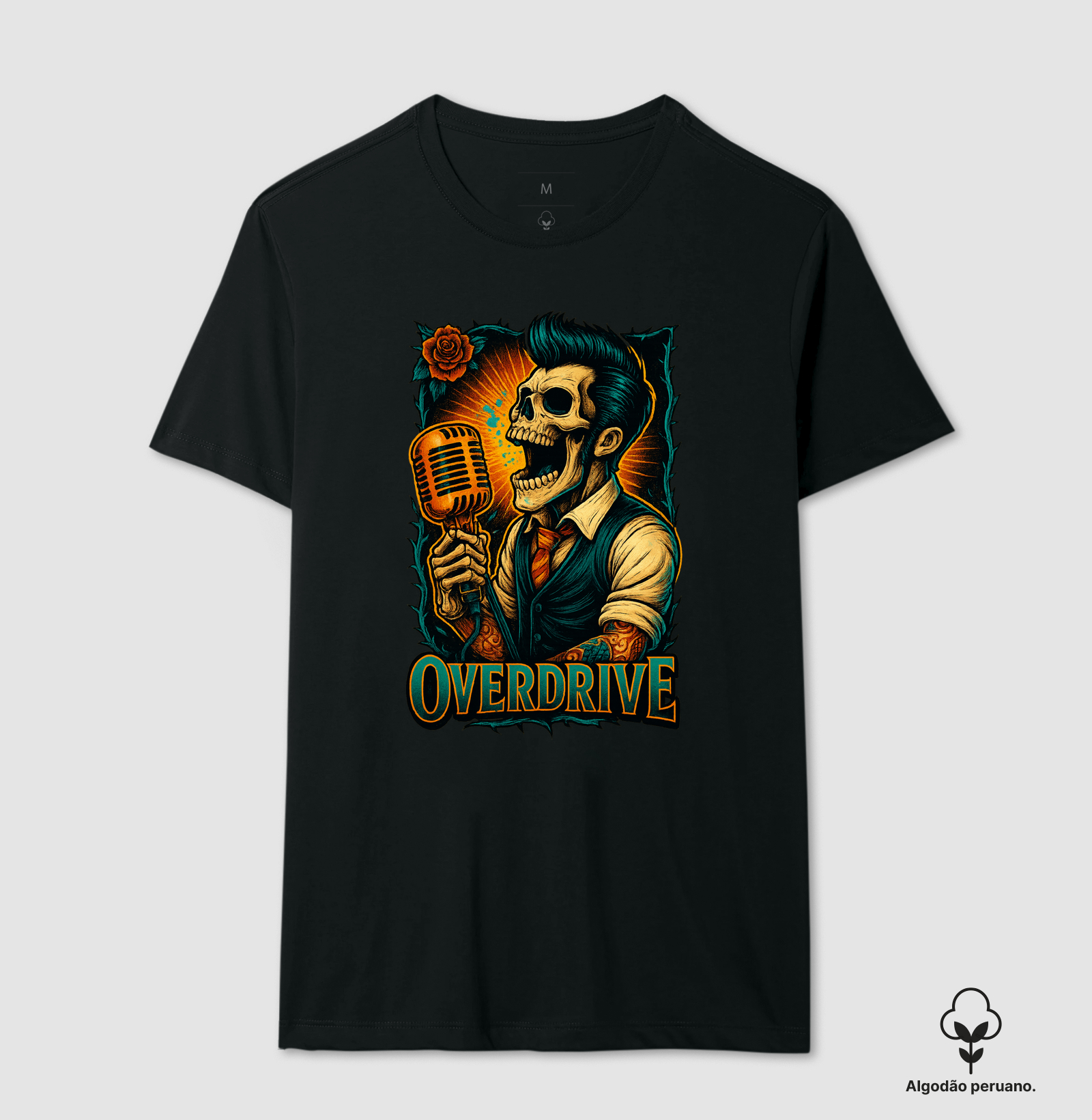 camiseta-overdrive-vocalista-esqueleto-microfone-vintage