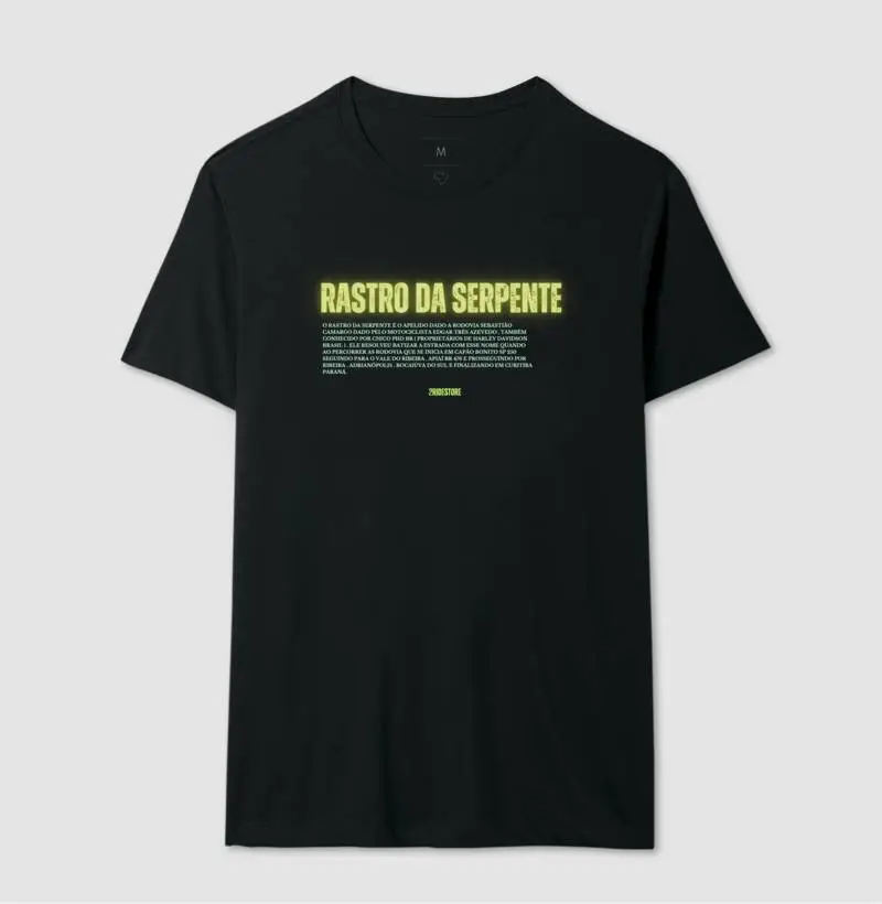 Camiseta Motociclista Rastro da serpente