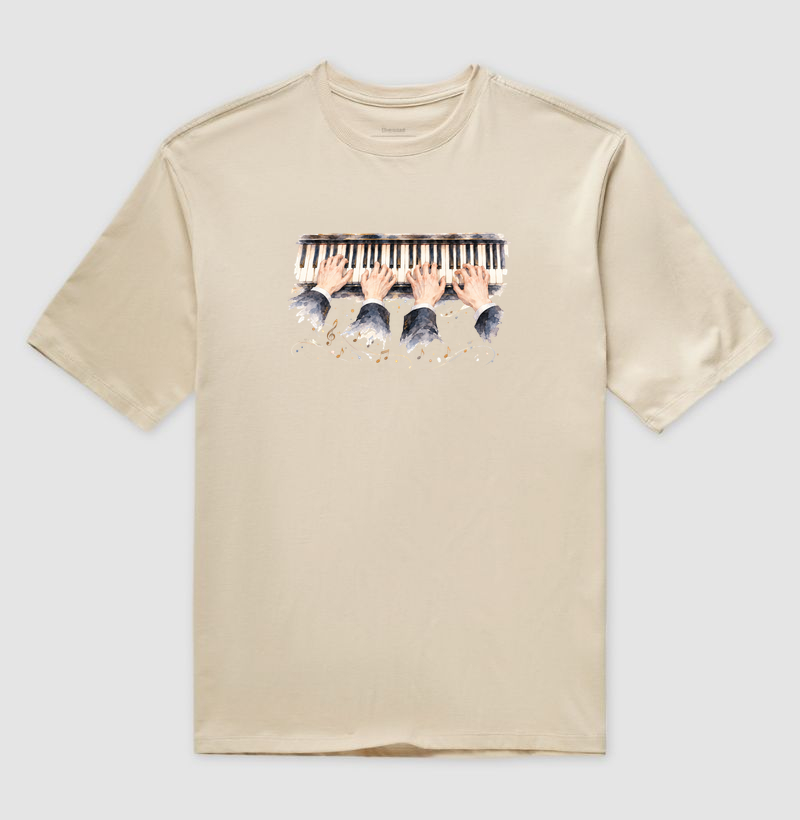 Camiseta Oversized - 4 mãos ao piano