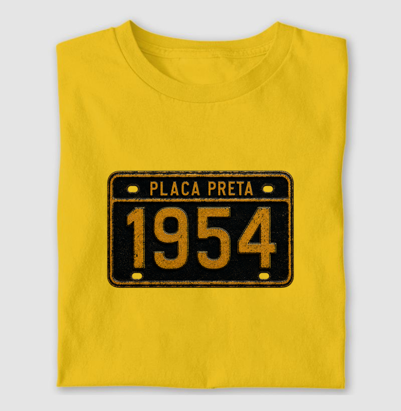 Camiseta Placa Preta 1954