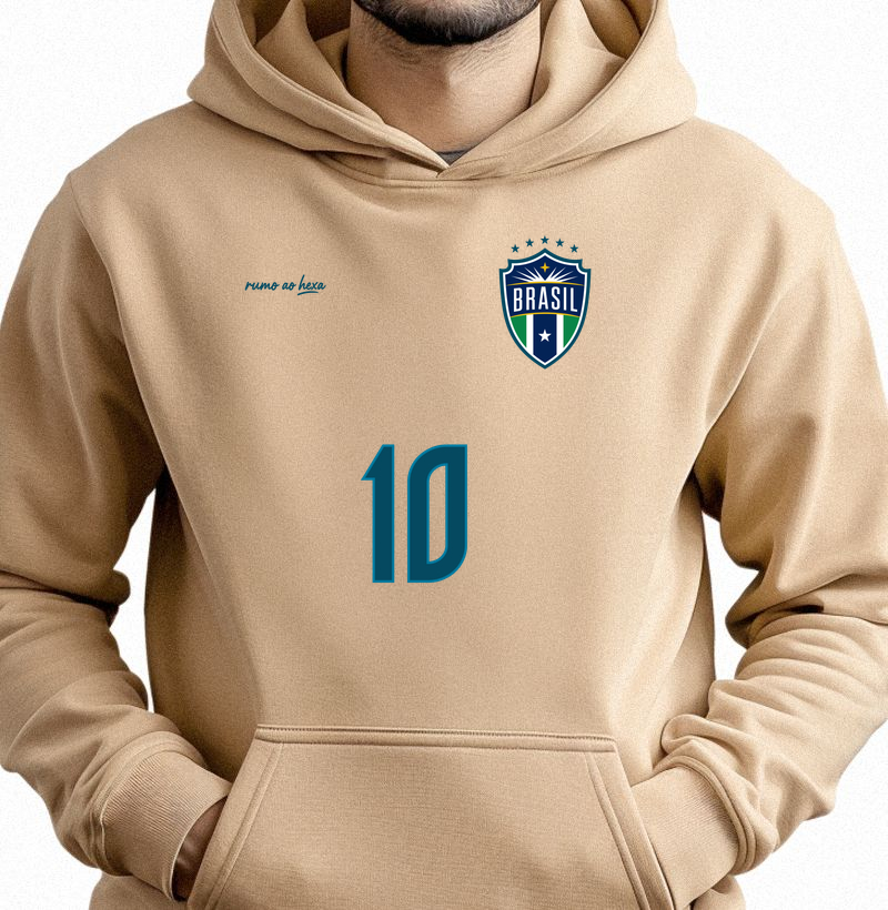 Hoodie Moletom Rumo ao Hexa! - Bege