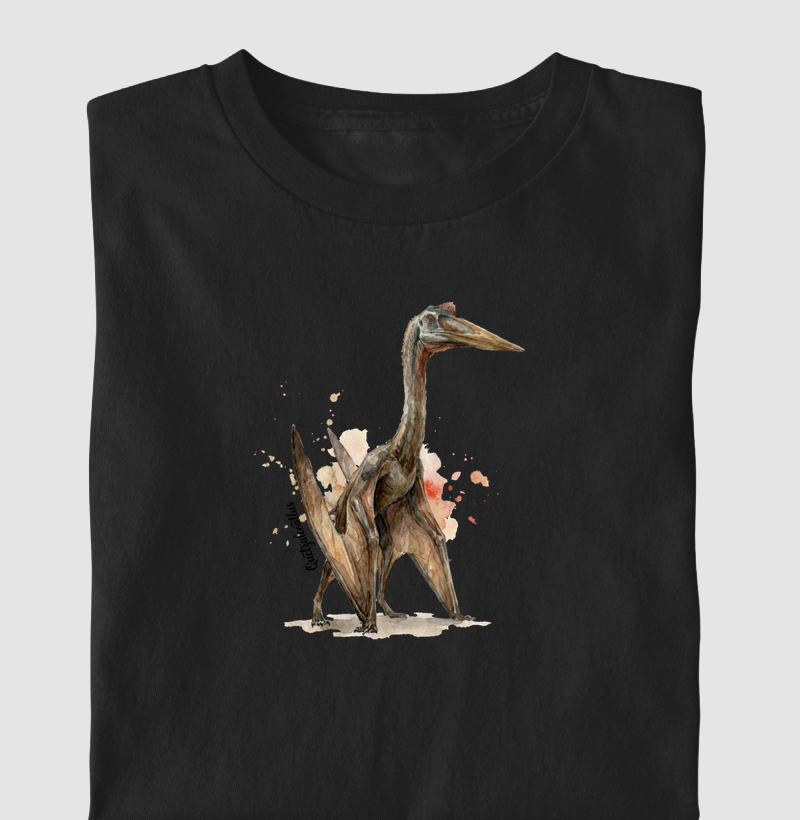  Camiseta Dinossauro Quetzalcoatlus Algodão Premium Dinoloco 
