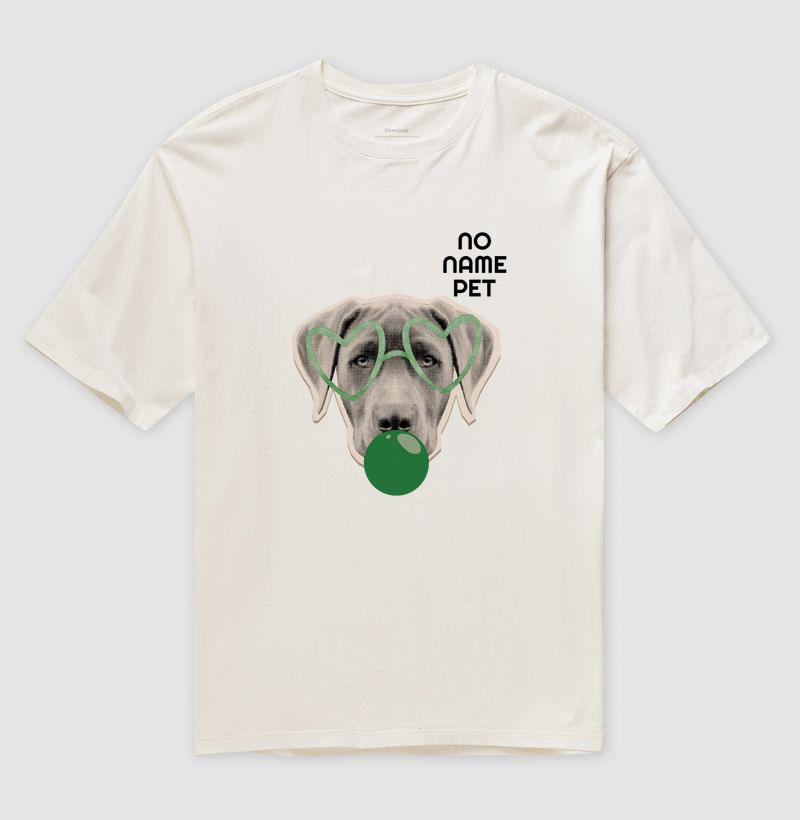 Camiseta Oversized Dog Bubble