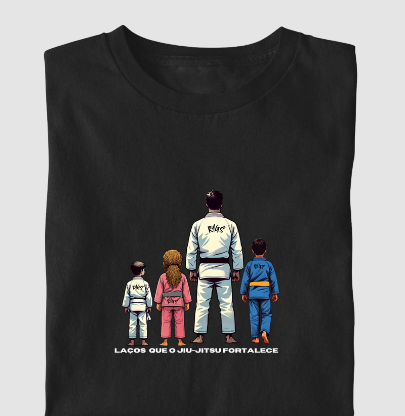 Laços  que o Jiu-Jitsu fortalece, Pai e Filha e 2 filhos