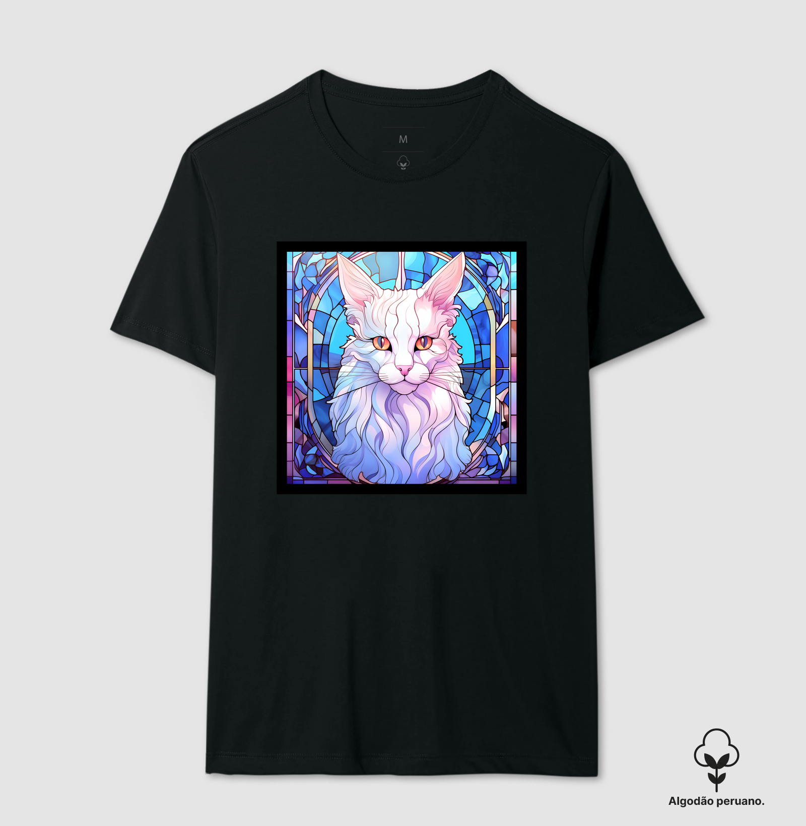 Vitral: Gato Angorá Turco