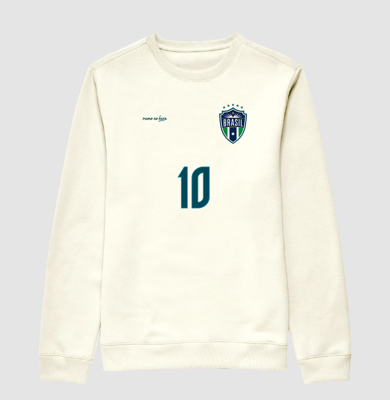 Moletom Rumo ao Hexa! - Off White | Bege