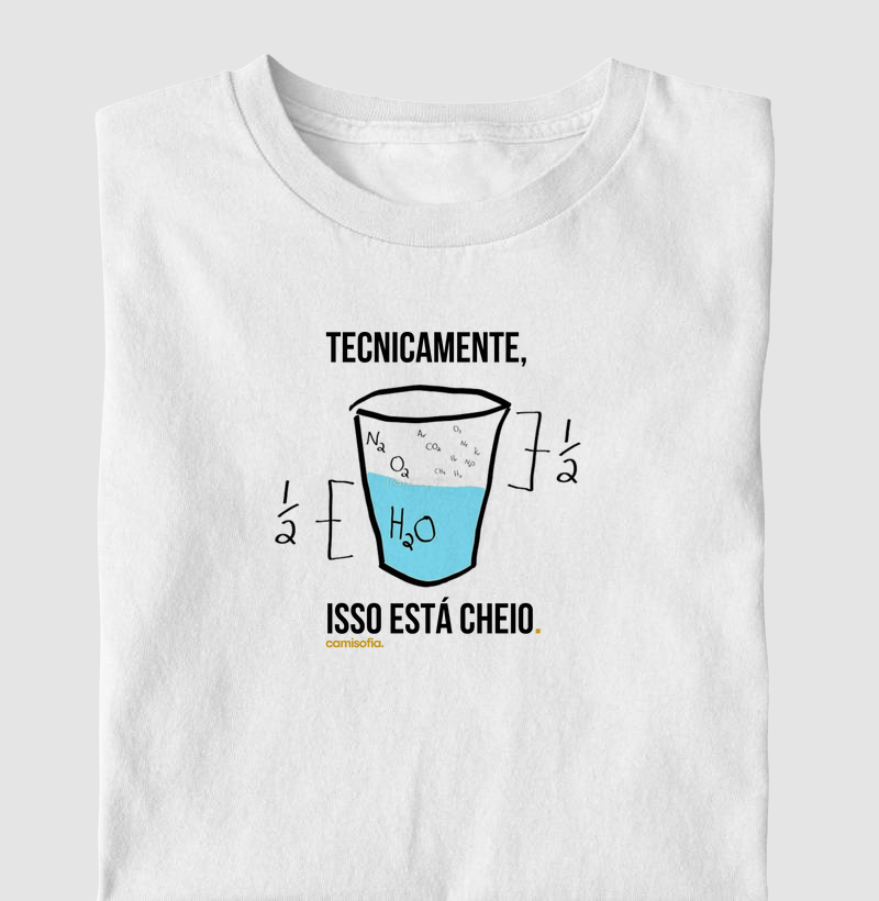 Tecnicamente Isso Está Cheio: Copo Meio Cheio com Água