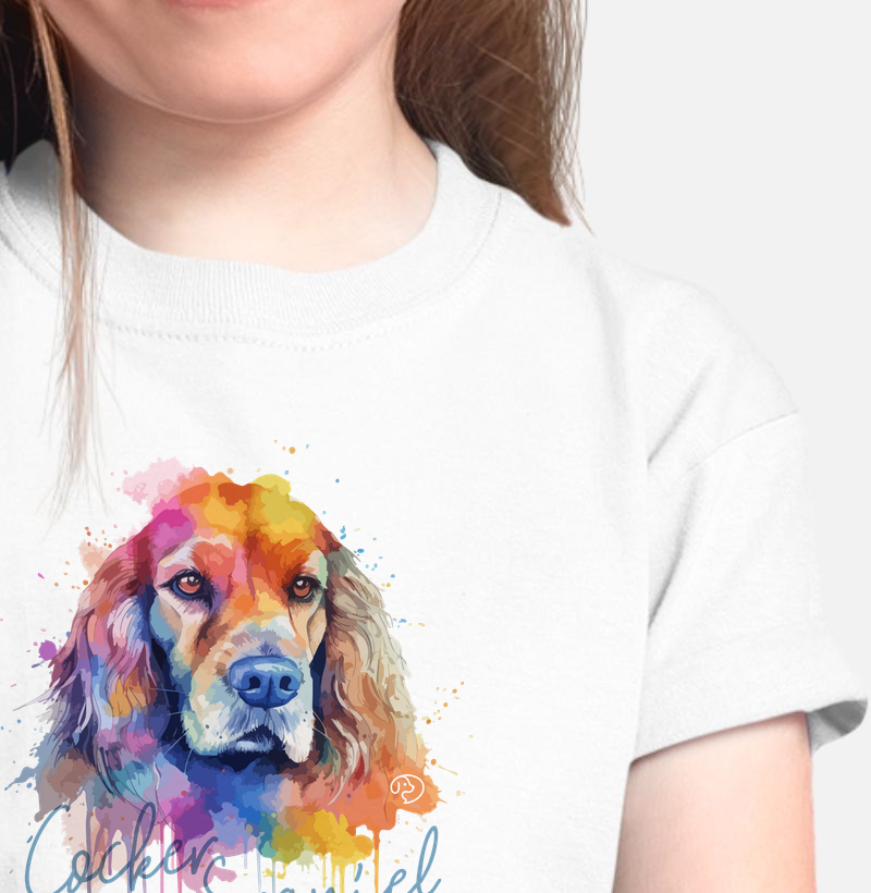 Cocker Spaniel Splash - Camiseta Infantil