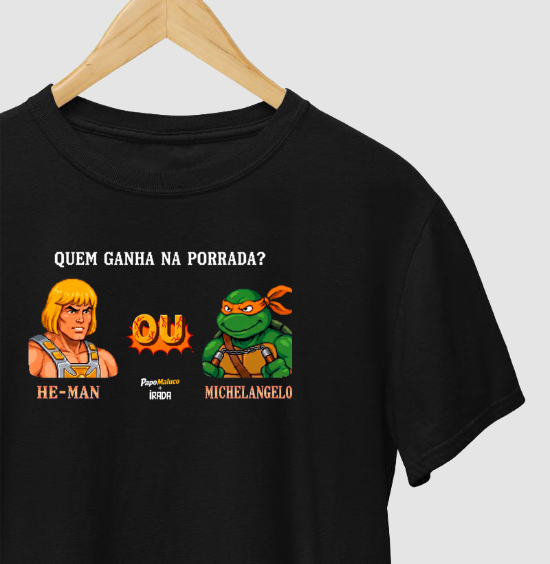 Quem ganha na porrada: He-man ou Michelangelo?