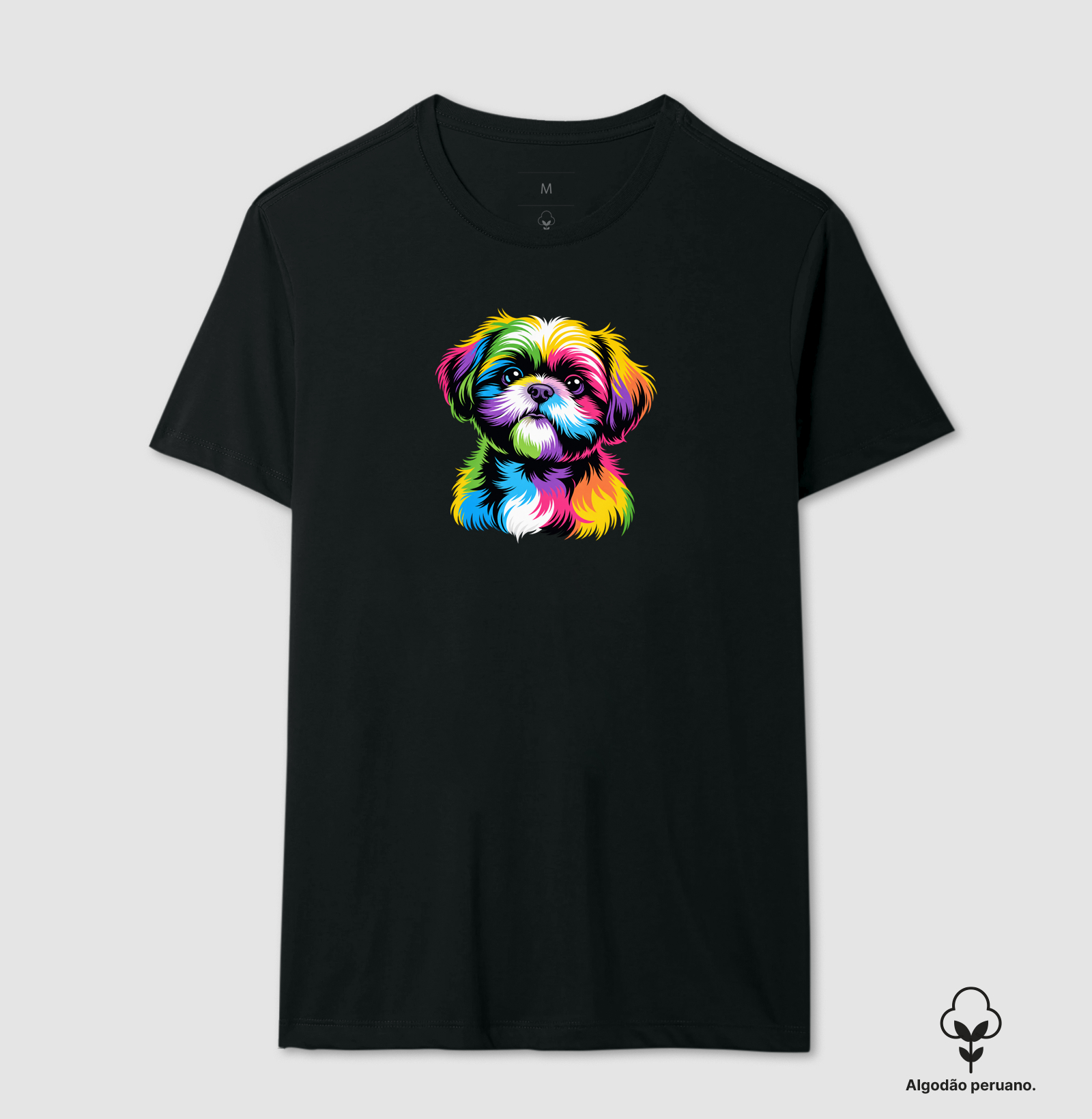Shih Tzu colors - Camiseta Algodão Peruano
