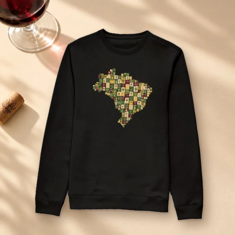 Moletom "Brasil, Terra dos Vinhos" - Suéter Moletom