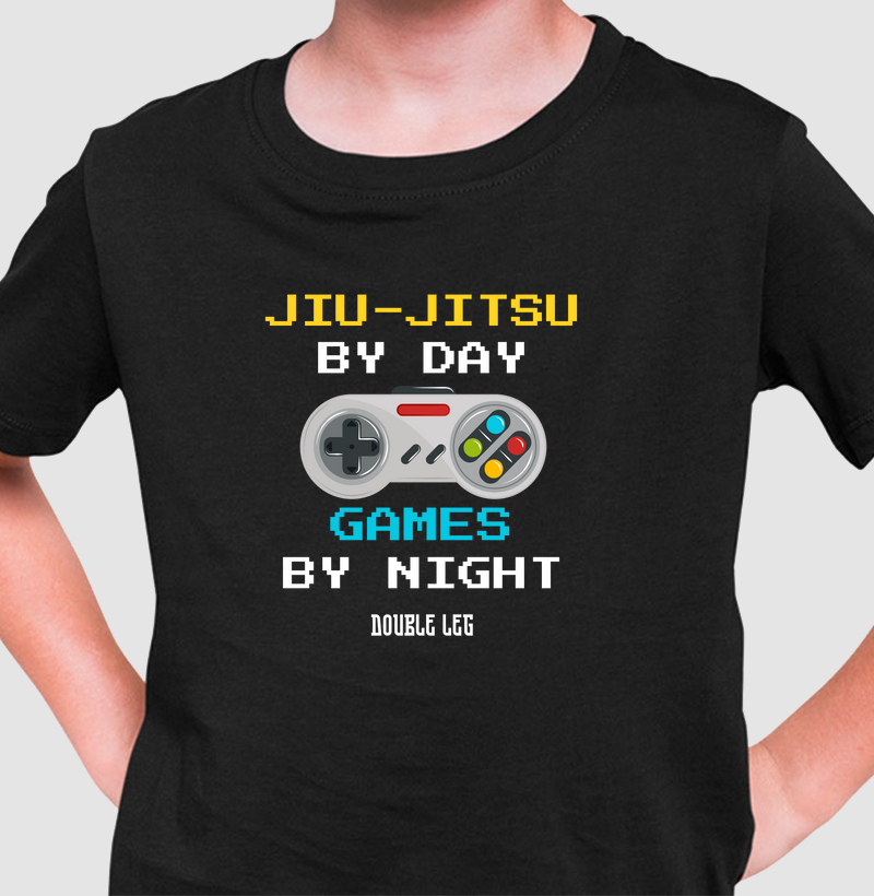 Camiseta infantil "Jiu-jitsu e jogos"