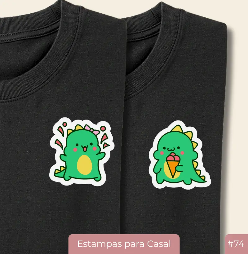 Camiseta Casal20 – Dino Lovers (Sorvetinho) #74 – Par