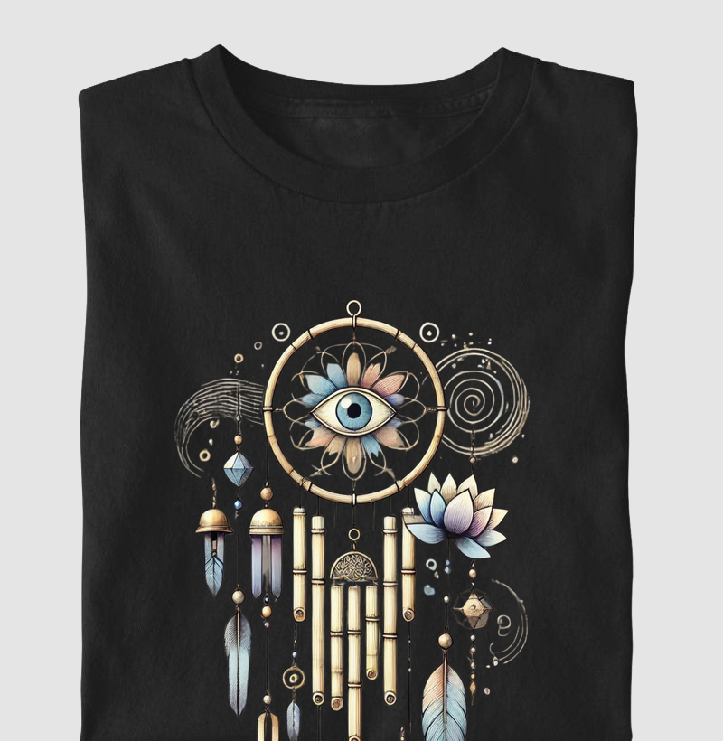 Sino dos Ventos Com Bambu e Olho Protetor