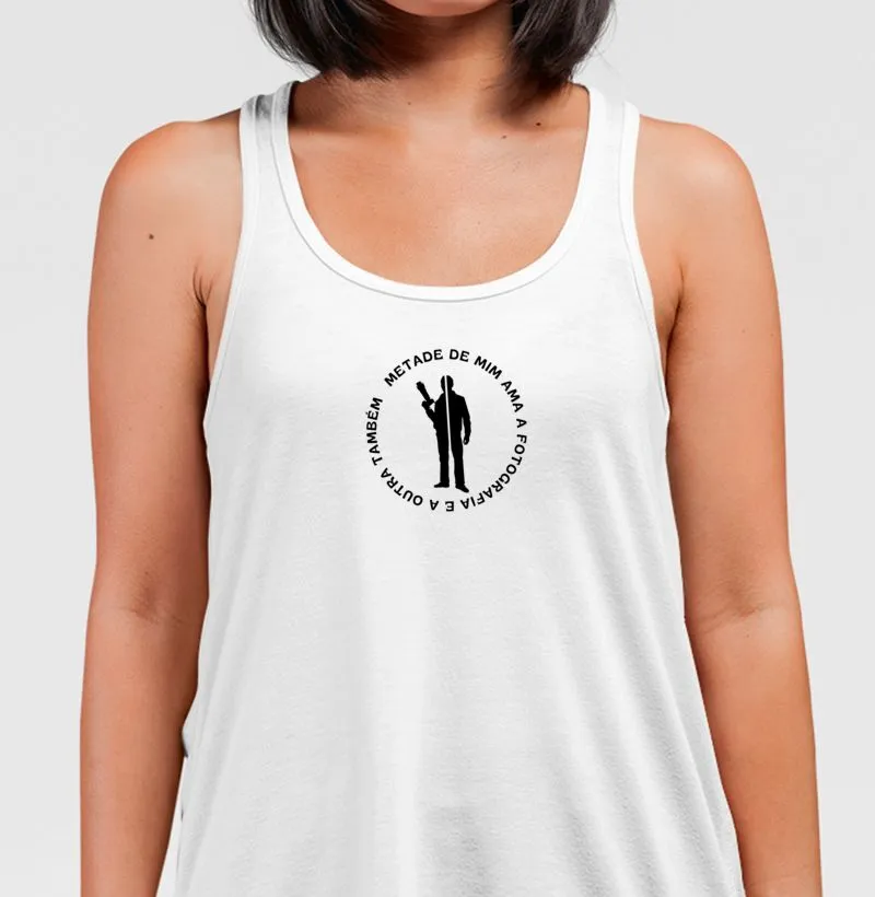 Camiseta regata  metade de min ama a fotografia