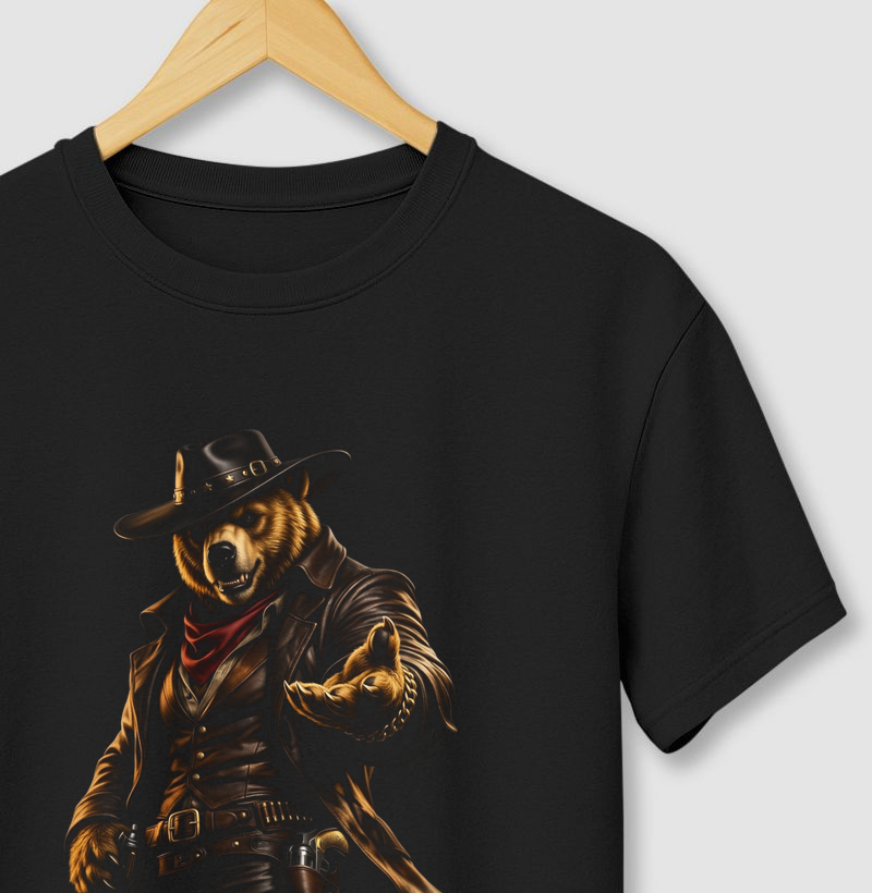 Camiseta Rustler Bear – Outlaw Western Mascot