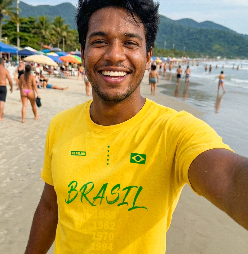 Camiseta "Brasil: Uniforme da Torcida" Amarelo