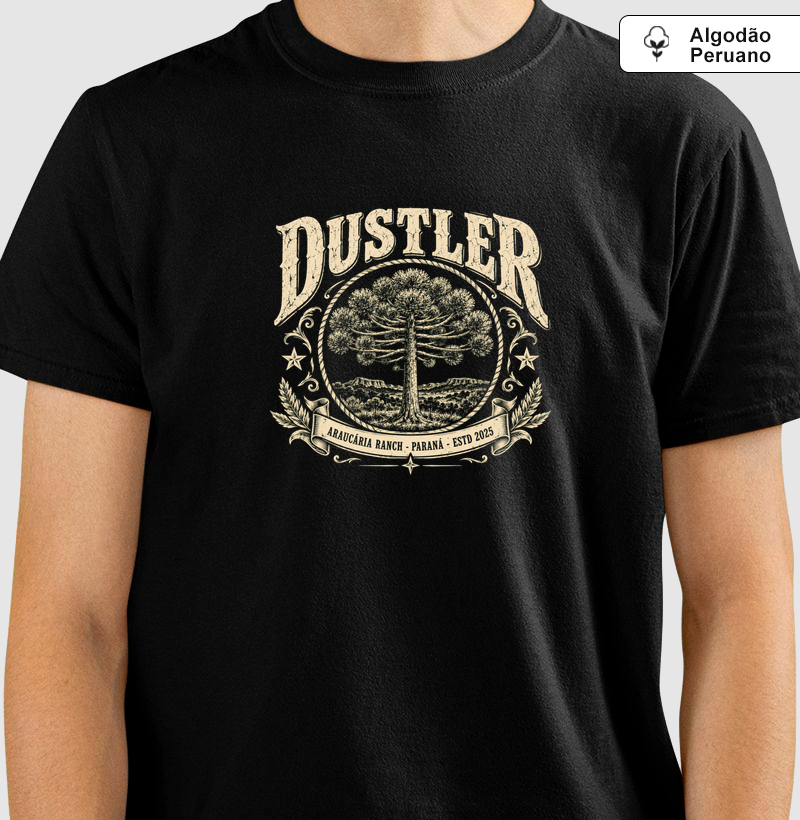 Camiseta Country Masculina  Araucária Ranch Paraná Dustler South Co. Algodão Peruano Premium