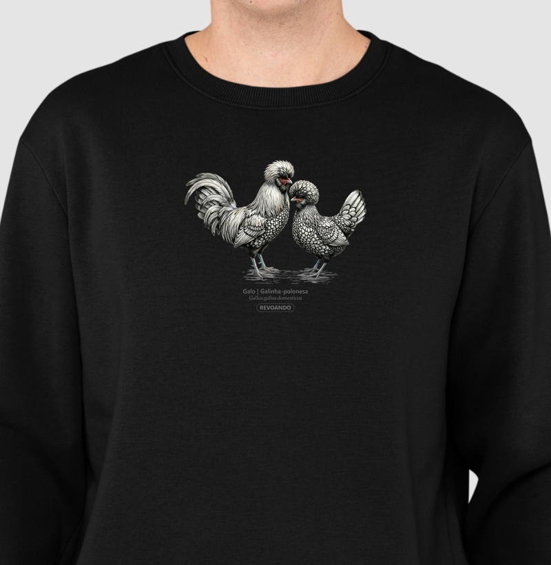 Traços Alados - Galo | Galinha-polonesa - Moletom