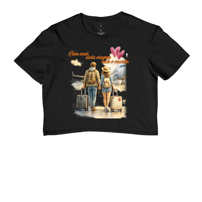 Camiseta Estampa Casal no Aeroporto | Excursionista