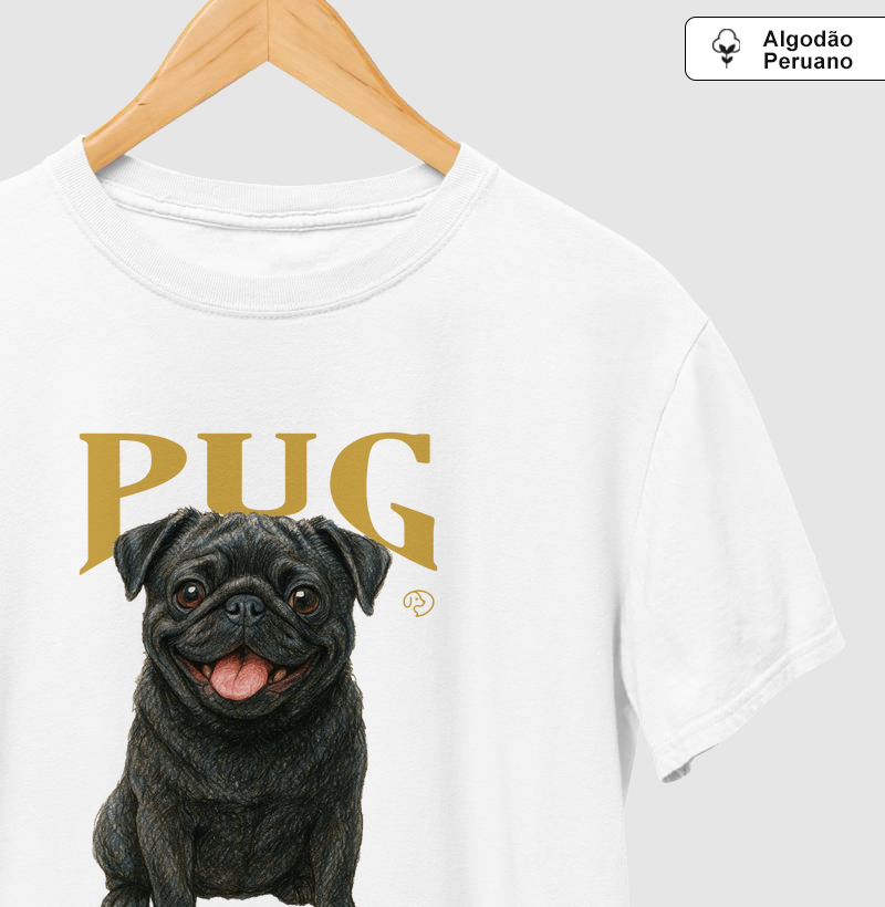 Pug Preto Vintage