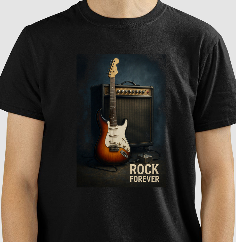 Camiseta Guitarra Rock Forever