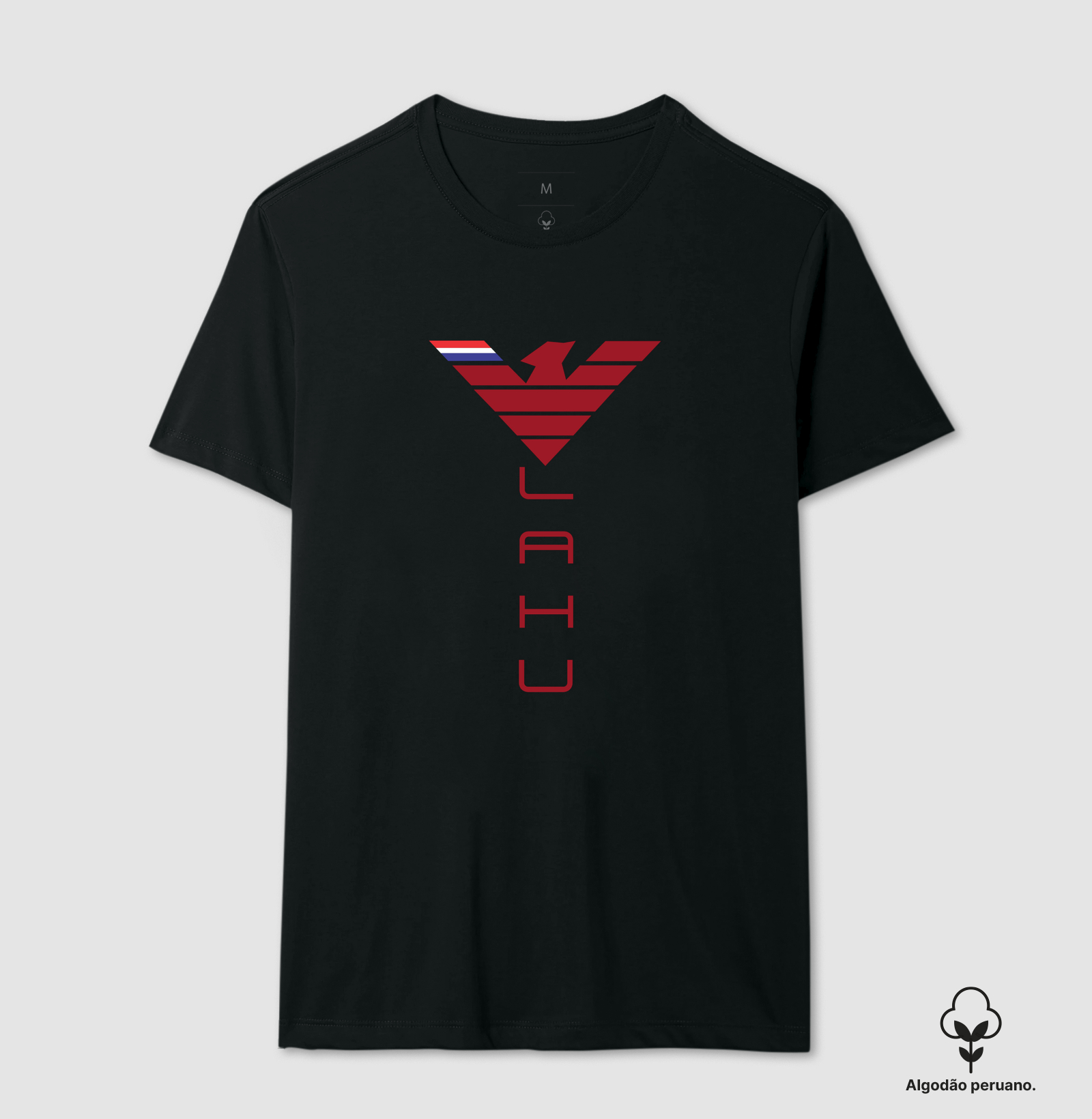 🦅 LAHU RED | A Força que Nasce das Raízes  A estampa LAHU RED é uma expressão marcante de poder, coragem e identidade. Com uma águia geométrica imponente em vermelho intenso, esta arte simboliza a determinação daqueles que enfrentam os desafios de cabeça erguida e transformam cada obstáculo em uma oportunidade de crescimento.