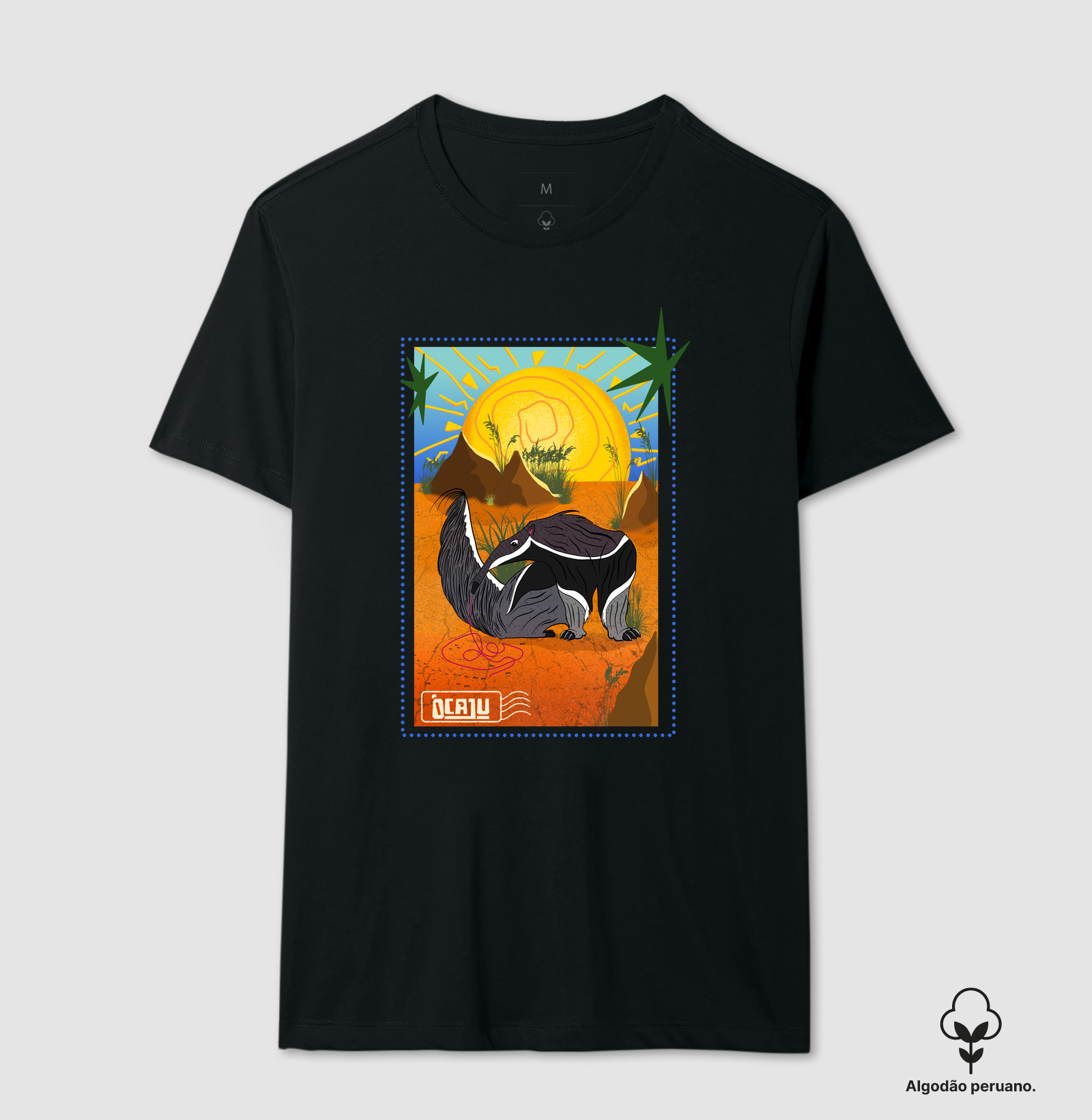 Tamanduá no Sertão - Camiseta Algodão Peruano