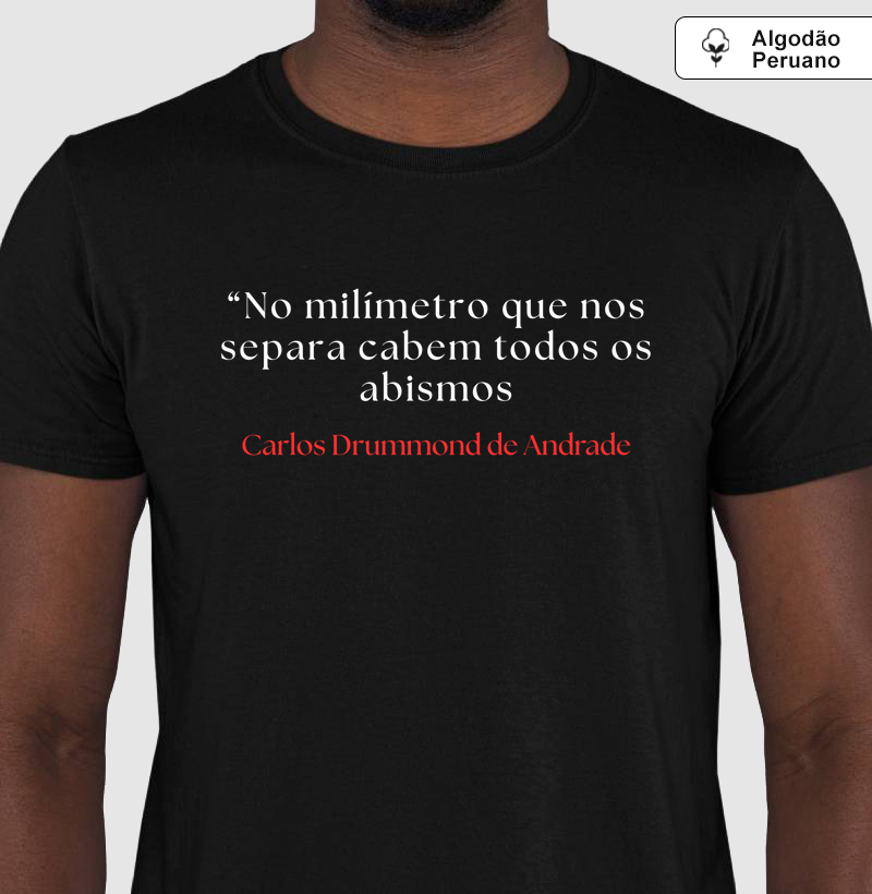 Camiseta em Algodão Peruano Drummond Abismos