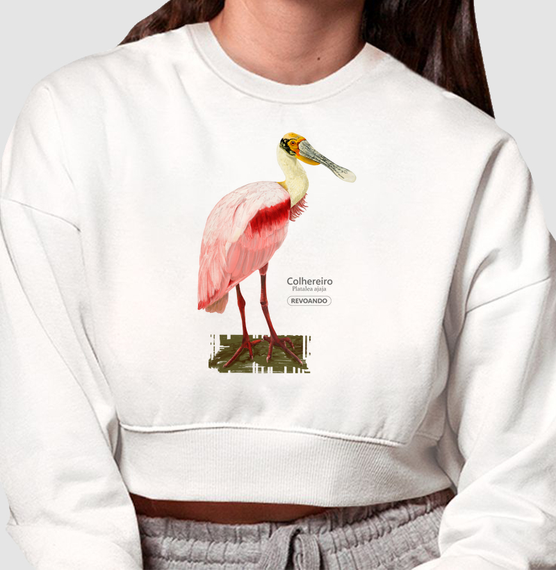Inky Aves - Colhereiro - Moletom Cropped