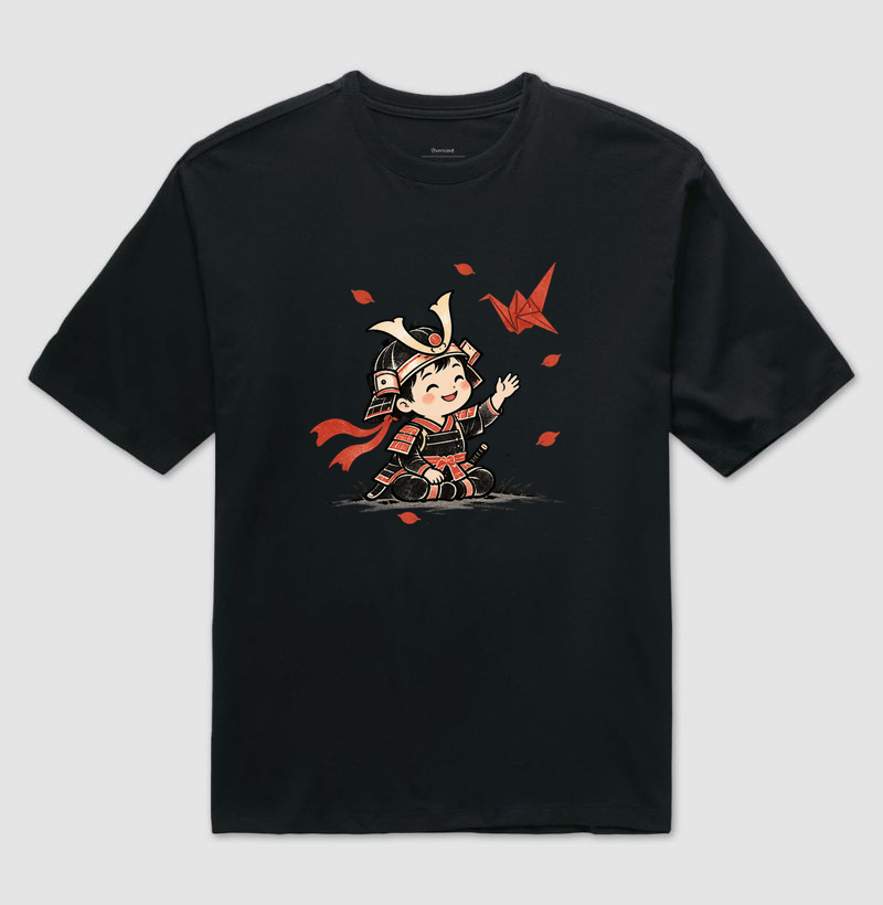 Pequeno Samurai — Grandes Sonhos - Camiseta Oversized