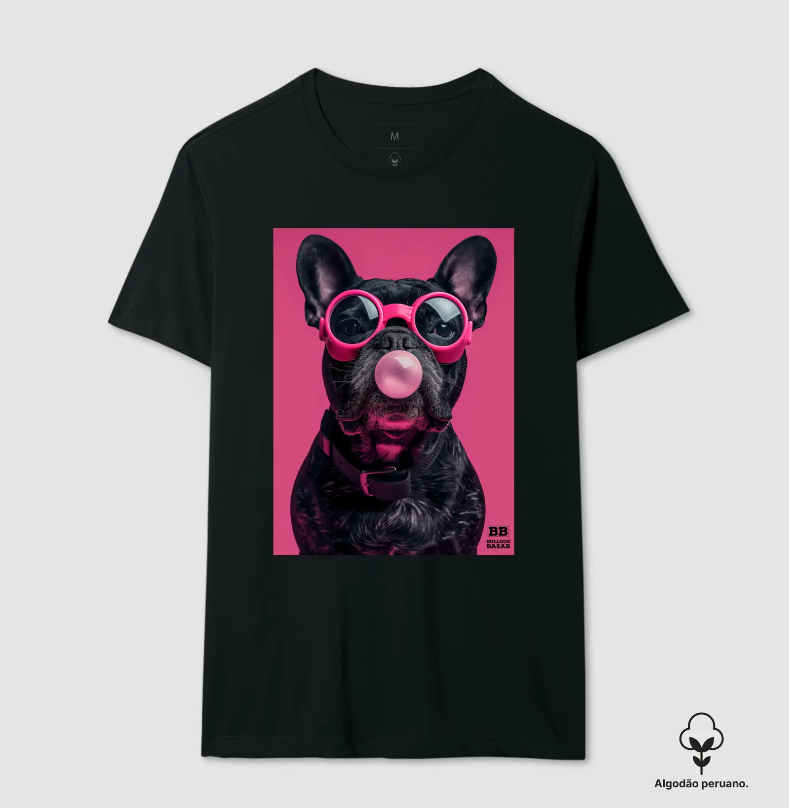Camiseta Premium Bulldog Frances "Chiclete"