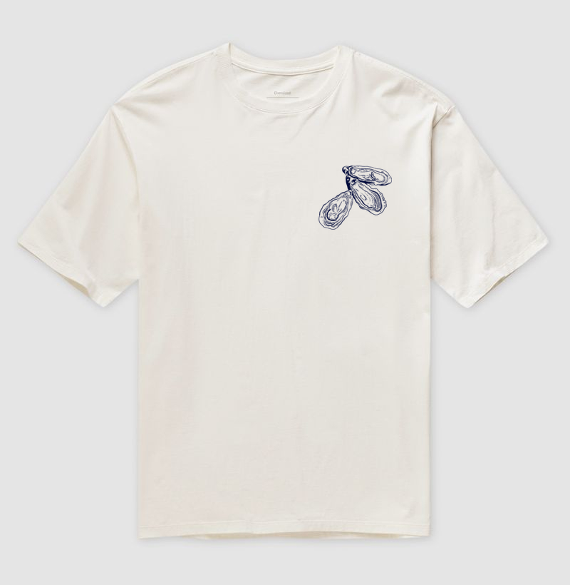 Camiseta Oversized Mini 3 Ostras - Camiseta Oversized
