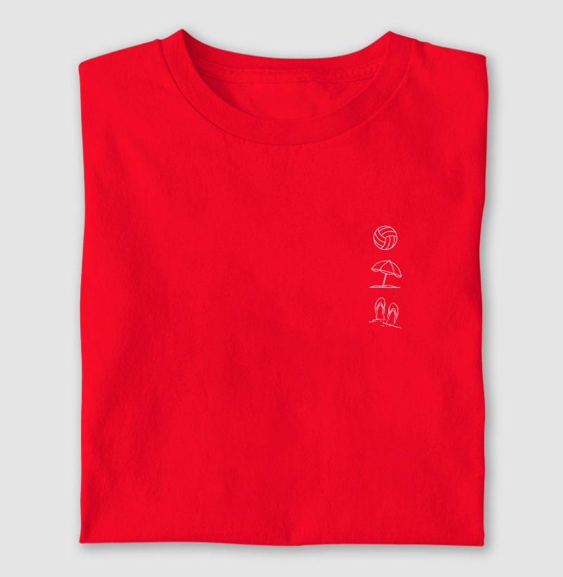 Guarda sol, bola e chinelo