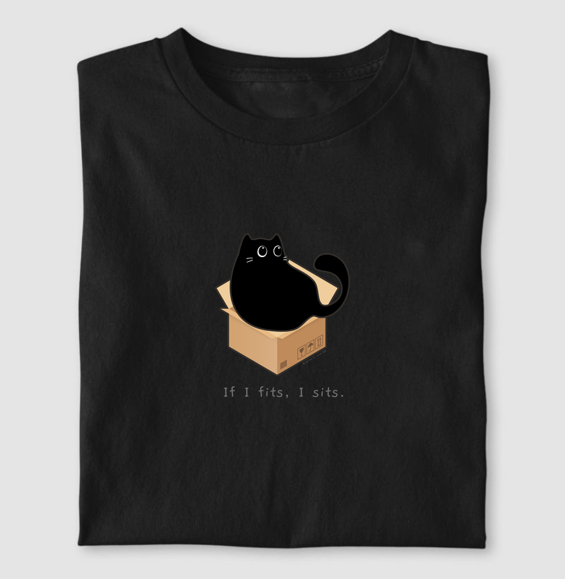 If I fits, I sits. | gato preto