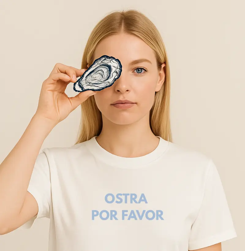 Camiseta Ostra Por Favor Azul