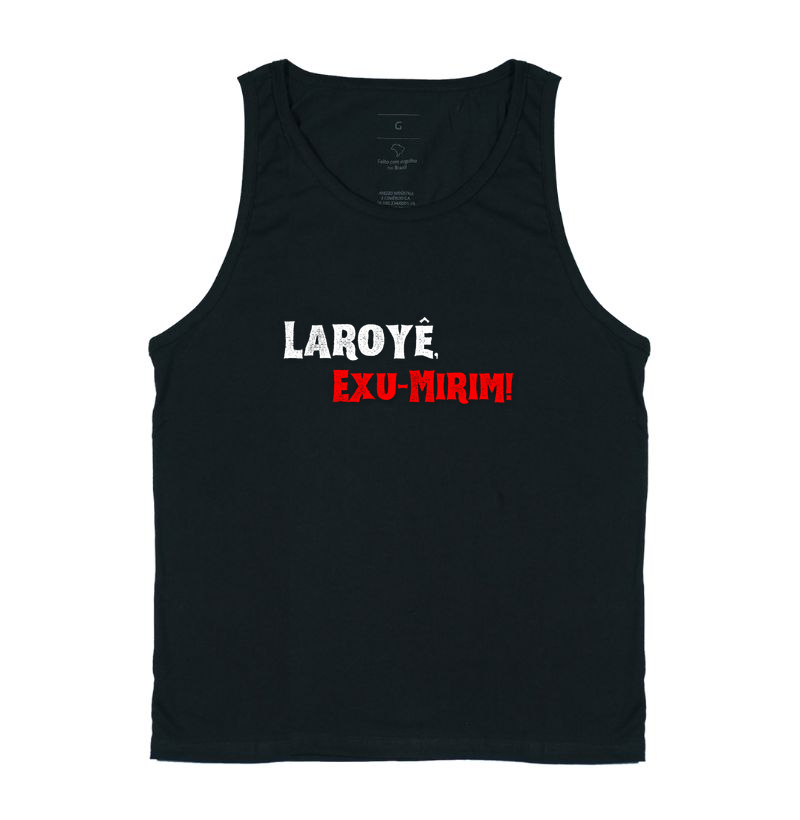 Exu-Mirim - Saudação - Camiseta Regata Preta