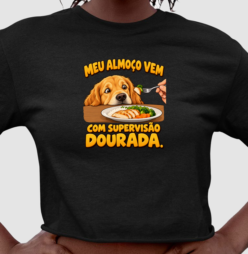 Meu almoço vem com supervisão dourada.