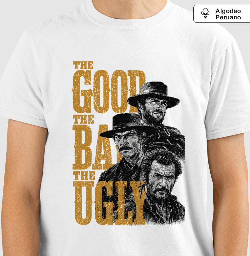 Camiseta Country Western Masculina - The Good, The Bad, The Ugly – Western Vintage