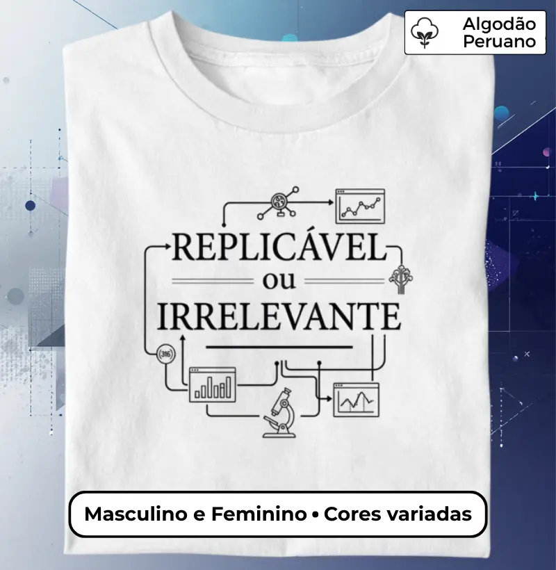 Camiseta 'Replicável ou irrelevante'