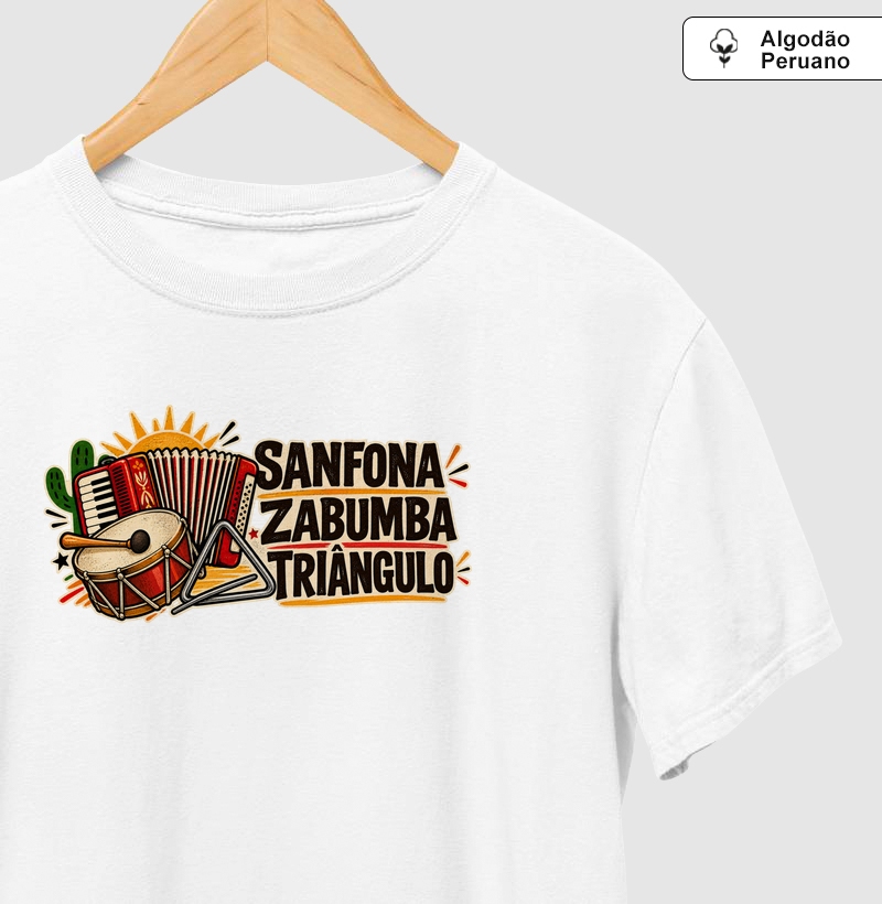 Trio forrozeiro - Camiseta Algodão Peruano