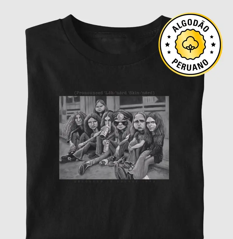 Lynyrd Skynyrd - Arte - Camiseta Algodão Peruano