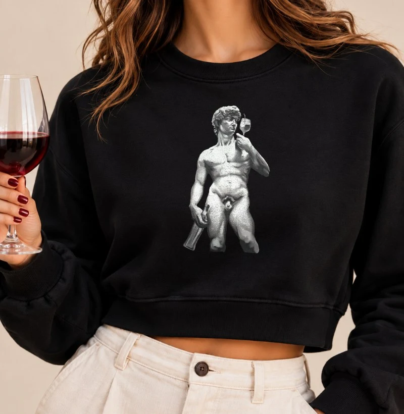 Moletom Davi e o Vinho - Cropped Moletom