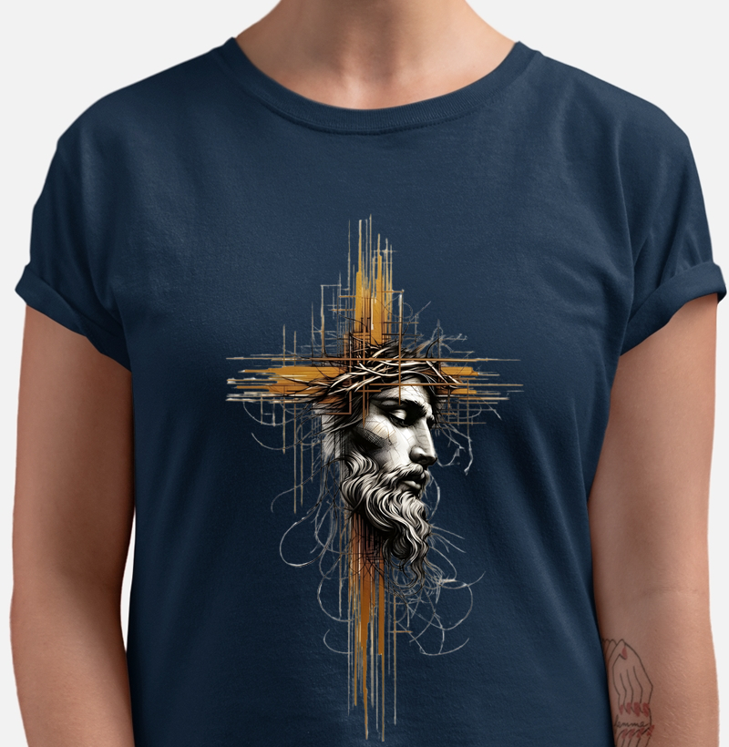 Camiseta Rosto de Jesus na Cruz