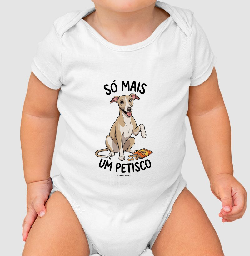 BOBY BEBÊ WHIPPET GALGO PETISCO - Body Infantil